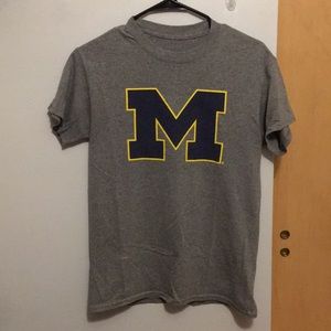 University of Michigan grey tee shirt. Small